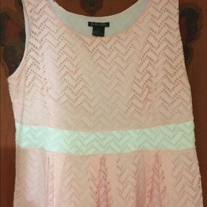 Pink and White Lace Dress